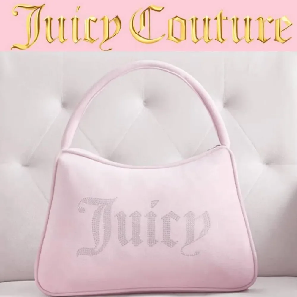 Juicy Couture Home Rhinestone Logo Purse Shaped Decorative Accent Pillow